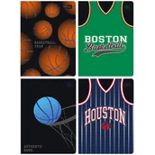 Zeszyty szkolne - 4X ZESZYT A5, 32 KARTKI, W TRZY LINIE, KOSZYKÓWKA, BASKETBALL, INTERDRUK - miniaturka - grafika 1