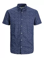 Koszulki męskie - JACK & JONES Mens koszulka męska Blackpool S/S Sn T-Shirt, granatowy blezer, S - miniaturka - grafika 1