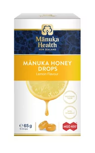 Manuka Health New Zealand HEALTH Cukierki z Miodem MG0 400+ i witaminą C, o smaku cytrynowym 65g - Health - Cukierki - miniaturka - grafika 1