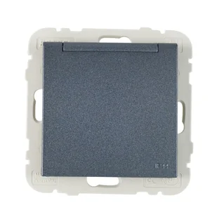 Efapel Gniazdo pojedyncze IP44 LOGUS 90 Grafit - Gniazdka elektryczne - miniaturka - grafika 1