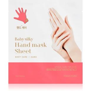 Holika Holika, Baby Silky Hand Mask Sheet, Regenerująco-nawilżająca maseczka do rąk w formie bawełnianych rękawiczek, 15ml - Kremy i maski do rąk - miniaturka - grafika 1