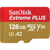 Karty pamięci - Karta pamięci SANDISK microSDXC Extreme Plus 128GB + Adapter - miniaturka - grafika 1
