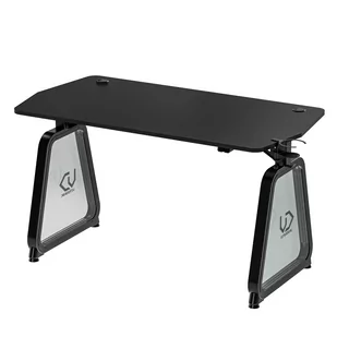 ULTRADESK Biurko dla gracza BOOSTER, 136x70,5 cm, 75 cm, podświetlenie RGB, uchwyt na słuchawki i napój - Biurka - miniaturka - grafika 4