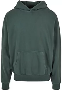 Urban Classics Męska bluza z kapturem Heavy Terry Garment Dye Hoody, bluza w stylu oversize dostępna w wielu kolorach, rozmiary XS - 5XL, Zielona butelka, L - Bluzy męskie - miniaturka - grafika 1