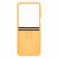 Etui i futerały do telefonów - Etui silikonowe z uchwytem do Samsung Galaxy Z Flip 5 - żółte - miniaturka - grafika 1