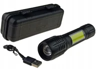 Latarki - Latarka Taktyczna Moc led Cob zoom Aku - miniaturka - grafika 1