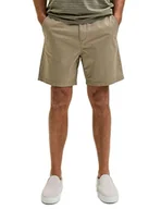 Spodenki damskie - SELECTED HOMME Męskie szorty SLHCOMFORT-Homme Flex W NOOS, beżowe, S - miniaturka - grafika 1
