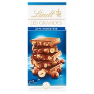 Czekolada - Lindt LES GRANDES SZWAJCARSKA CZEKOLADA MLECZNA Z ORZECHAMI LASKOWYMI 150G Zakupy dla domu i biura! 627117 - miniaturka - grafika 1