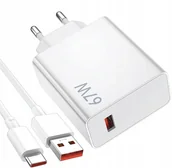 Zasilacze do laptopów - Ładowarka Xiaomi Szybka Ładowarka Sieciowa 67W MiTurbo + Kabel USB-C QC one size - miniaturka - grafika 1