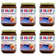 Desery dla dzieci - Hipp Przysmak na Dobranoc Kaszka mleczna z biszkoptami i jabłkami po 4. miesiącu zestaw 6 x 190 g Bio - miniaturka - grafika 1