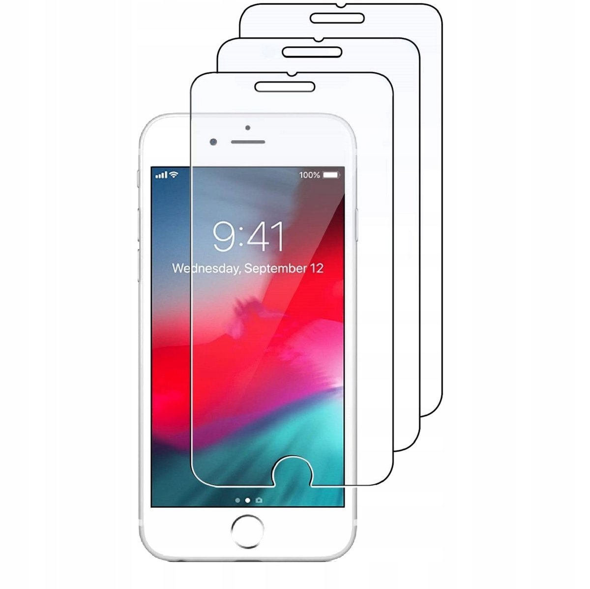 SZKŁO do IPHONE 6 6s 7 8 SE 2020 zestaw 3 sztuki