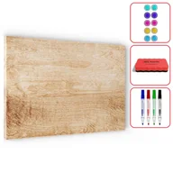 Tablice i flipcharty - Tablica na magnesy METALboards, lite drewno 60x40 cm + zestaw akcesoriów - miniaturka - grafika 1