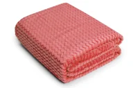 Koce - Łóżkoholicy Koc Mikrofibra Wytłaczana Zygzak Koral 200x220 1203793 - miniaturka - grafika 1