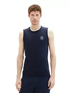 Koszulki męskie - TOM TAILOR Męski 1037261 tank top, 10668-Sky Captain Blue, XL, 10668 - Sky Captain Blue, XL - miniaturka - grafika 1