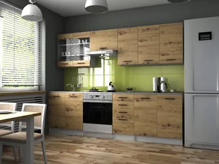 Kuchnia Pamela Szafki 260 Cm 2,6 M Dąb Artisan - Meble kuchenne - miniaturka - grafika 1