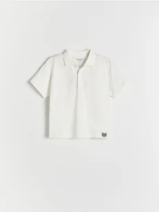 Reserved - Bawełniane polo - złamana biel - Bluzki dla niemowląt - miniaturka - grafika 1