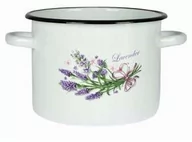 Garnki - Garnek wzór lawenda 7l emaliowany / gar 22 cm - miniaturka - grafika 1