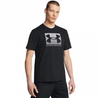Koszulki sportowe męskie - Męski t-shirt z nadrukiem Under Armour UA M Boxed Sports Updated Ss - czarny - UNDER ARMOUR - miniaturka - grafika 1