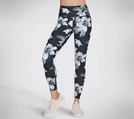 Legginsy - Skechers Damskie legginsy GOSCULPT FL HW, spokojny nadruk panterki, rozmiar XS, Spokojny lampart nadruk, XS - miniaturka - grafika 1