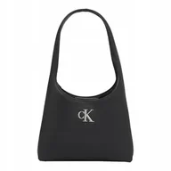 Torebki damskie - Calvin klein torebka damska minimal monogram a shoulderbag t czarna - miniaturka - grafika 1