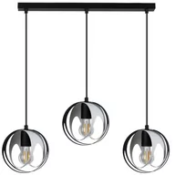 Lampy sufitowe - Lampex Ball lampa wisząca 3-punktowa czarna/biała LPX0099/3L - miniaturka - grafika 1