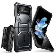 Etui i futerały do telefonów - Etui Supcase Iblsn ArmorBox do Samsung Galaxy Z Flip 4 Czarny - miniaturka - grafika 1