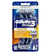 Maszynki do golenia i wkłady - Gillette Blue 3 Comfort 6 szt maszynki jednorazowe 3 ostrza komfortowe golenie - miniaturka - grafika 1