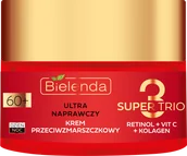 Kremy do twarzy - Bielenda Super Trio (Retinol + Vit C + Kolagen) Krem przeciwzmarszczkowy 60+ dzień/noc 50ml - miniaturka - grafika 1