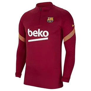Nike Dziecięca koszulka FCB Y NK DRY STRKE DRIL Top z długim rękawem, szlachetna czerwona/szlachetna czerwona/Amarillo/(Amarillo) (pełna spon-plyr), L CD6030 - Koszulki i topy damskie - miniaturka - grafika 1