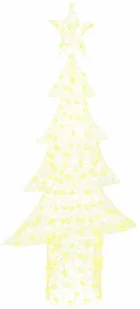 vidaXL Choinka z 240 diodami LED Ciepła biel 180 cm Akryl - Ozdoby bożonarodzeniowe - miniaturka - grafika 1