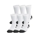 Skarpetki dla dzieci - Skarpetki Under Armour Unisex Perf Tech 6pk Crew White/White/Jet Gray L - miniaturka - grafika 1