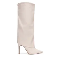 Kozaki damskie - Kozaki Nine West SJ3645-2 Écru - miniaturka - grafika 1