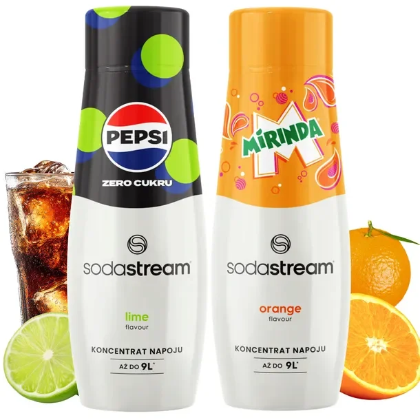 Koncentraty do Saturatora SodaStream: Pepsi MAX Lime Limonka + Mirinda