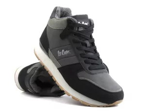 Sneakersy męskie zimowe, ocieplane - LEE COOPER LCJ-23-31-3066M, czarne - Lee Cooper - Buty zimowe męskie - miniaturka - grafika 1