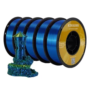 filament do drukarek 3D, jedwabiste wykończenie, opcja trójkolorowa, żółty zielony niebieski - Filamenty i akcesoria do drukarek 3D - miniaturka - grafika 1