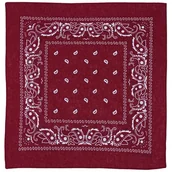 Apaszki i szaliki męskie - Bandamka Bandana Chusta 55X55 Cm Bordowo-Biała - miniaturka - grafika 1