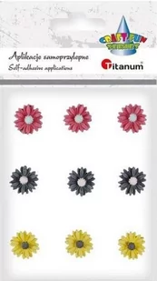 Titanum Kwiatki samoprzylepne z żywicy margerytki mix 9szt - Pozostałe akcesoria dla plastyków - miniaturka - grafika 1