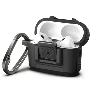 Etui Spigen Lock Fit Airpods Pro 1 / 2 Matte Black - Akcesoria do słuchawek - miniaturka - grafika 1