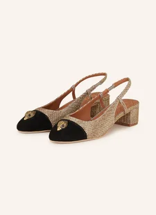 Kurt Geiger Czółenka Z Odkrytą Piętą Sloane Z Ozdobnymi Kamykami beige - Czółenka - miniaturka - grafika 1