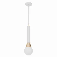 Lampy sufitowe - NOWOCZESNA LAMPA WISZĄCA BIAŁO-ZŁOTA FOLINO W1 - miniaturka - grafika 1