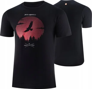 Brubeck SS1265M Koszulka męska z krótkim rękawem OUTDOOR WOOL PRO czarny S - ORZEŁ 1 - Koszulki sportowe męskie - miniaturka - grafika 1