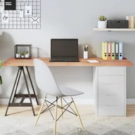 Pozostałe meble ogrodowe - vidaXL Blat do stołu, jasnobrązowy, 160x50x2-4cm, lite drewno dębowe - miniaturka - grafika 1