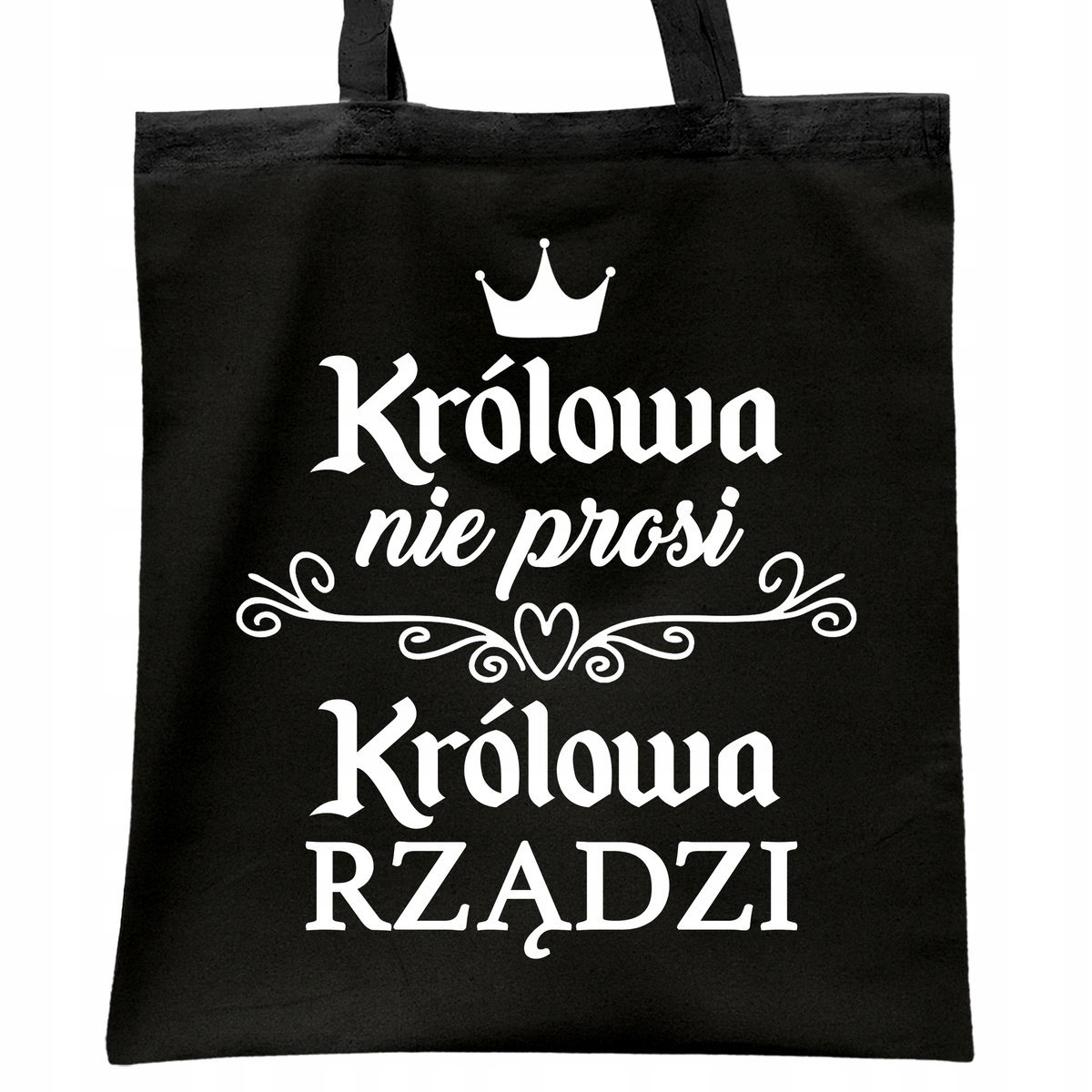 Torba bawełniana czarna na zakupy Dzień Kobiet Dla Kobiety Prezent