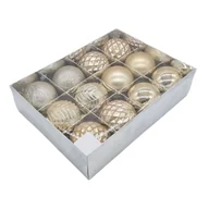 Bombki - Bombki plastikowe 8 cm szampańskie 12 szt. - miniaturka - grafika 1