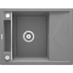 Deante Magnetic Zlewozmywak granitowy magnetyczny 1-komorowy z ociekaczem - szary metalik ZRM_S11A ZRM S11A [16187993] - Zlewozmywaki - miniaturka - grafika 1