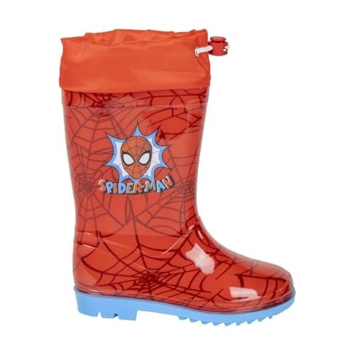 CERDÁ LIFE'S LITTLE MOMENTS Unisex dziecięce kalosze przeciwdeszczowe z PVC Spiderman, Czerwone, 28 EU