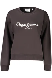 PEPE JEANS CZARNA BLUZA DAMSKA Z ROZPINANYM NA ZAMEK - Bluzy damskie - miniaturka - grafika 1
