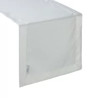 Obrusy i serwetki - Elegancki biały bieżnik, Eurofirany, srebrna nić Jowita, 40x200 cm - miniaturka - grafika 1