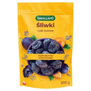 Bakalland Śliwki suszone całe owoce 300 g - Bakalie - miniaturka - grafika 1