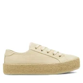 Espadryle damskie - Espadryle DeeZee WSK1576-01 Beżowy - miniaturka - grafika 1